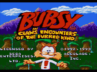 Bubsy screenshot 4 for Sega Genesis